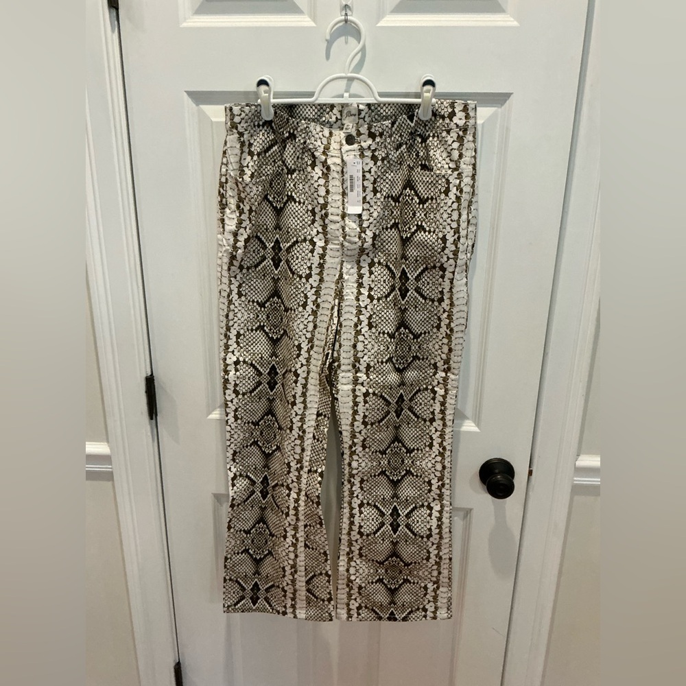 NWT J. Crew kick out crop pant in snakeskin sz 32 - Picture 3 of 9